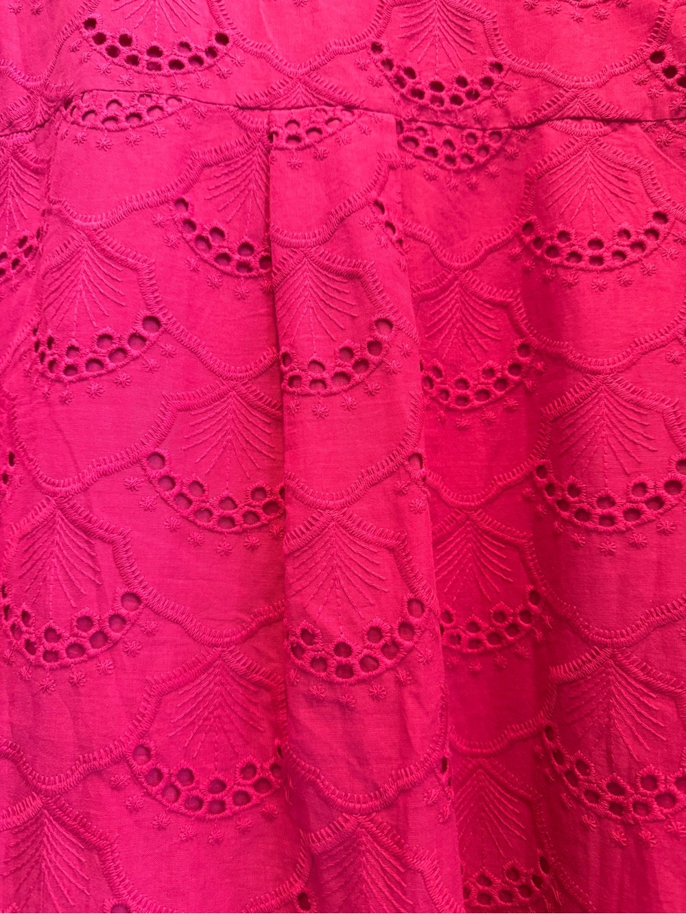 NWT Chico's Fuchsia Eyelet Shift Dress - Picture 4 of 8